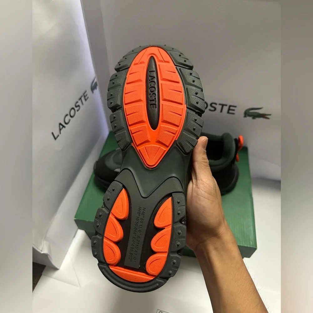 Lacoste L003 Neo Tech Chunky Runner Shoes Women's Size 7 Black Grey - Picture 6 of 8